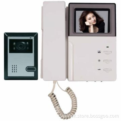 Sipo Video Door Phone with 4-inch Screen Indoor Monitor